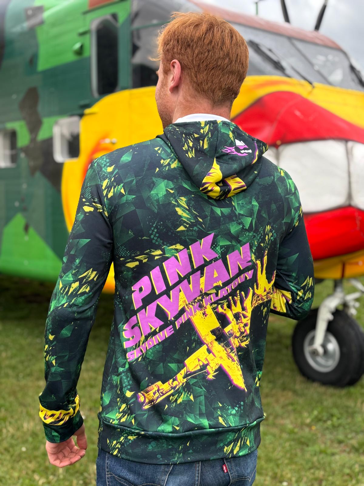 Mikina - HOODIE PINK SKYVAN - Zelená - obrázek 2